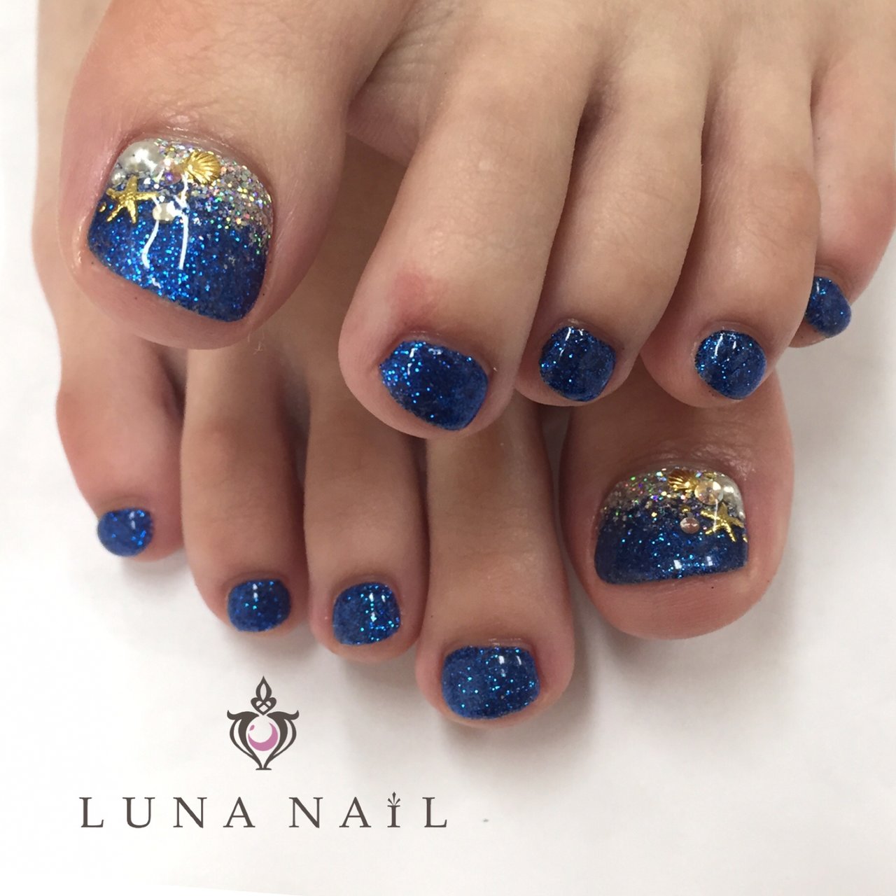 夏 旅行 海 リゾート フット Luna Nail のネイルデザイン No ネイルブック