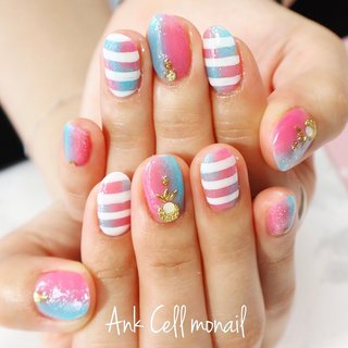 ピンク×ブルー グラデーション ボーダー柄♡
 .
.
#AnkCellmonail#アンクセルモナイル
#monail#もないる
#福井ネイル#福井ネイルサロン
#ケア#ジェル#スカルプ#フットジェル
#カメレオンジェル#カメレオンネイル
#ネイル#アートし放題#深爪矯正
#JAPAN#福井県#福井市
#ネイルデザイン#ネイルプラス
#nail#nails#gelnail#nailsalon#footnail
#maogel#maogel導入サロン#maogel導入サロン福井 #春 #夏 #リゾート #デート #ハンド #グラデーション #ワンカラー #ボーダー #ミディアム #ピンク #ブルー #パープル #ジェルネイル #お客様 #MONNAL& / yurika 前田百合香 #ネイルブック