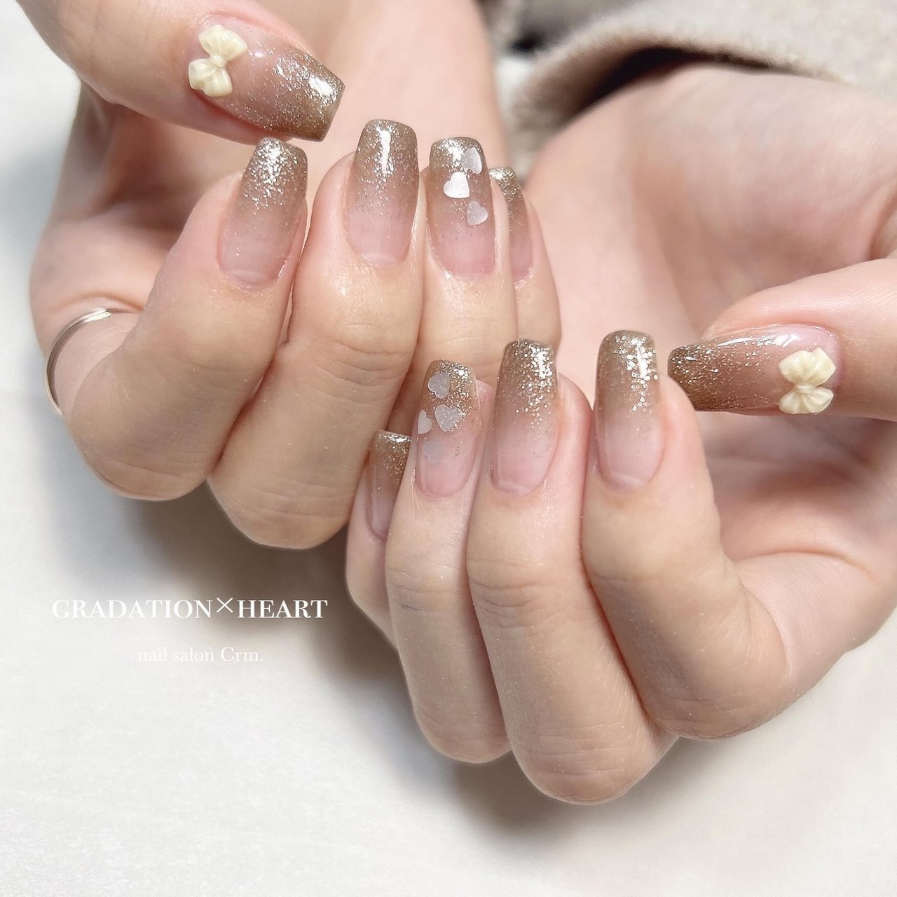 シンプル/グラデーション/ハート/リボン/韓国 - Crm.nailのネイル 