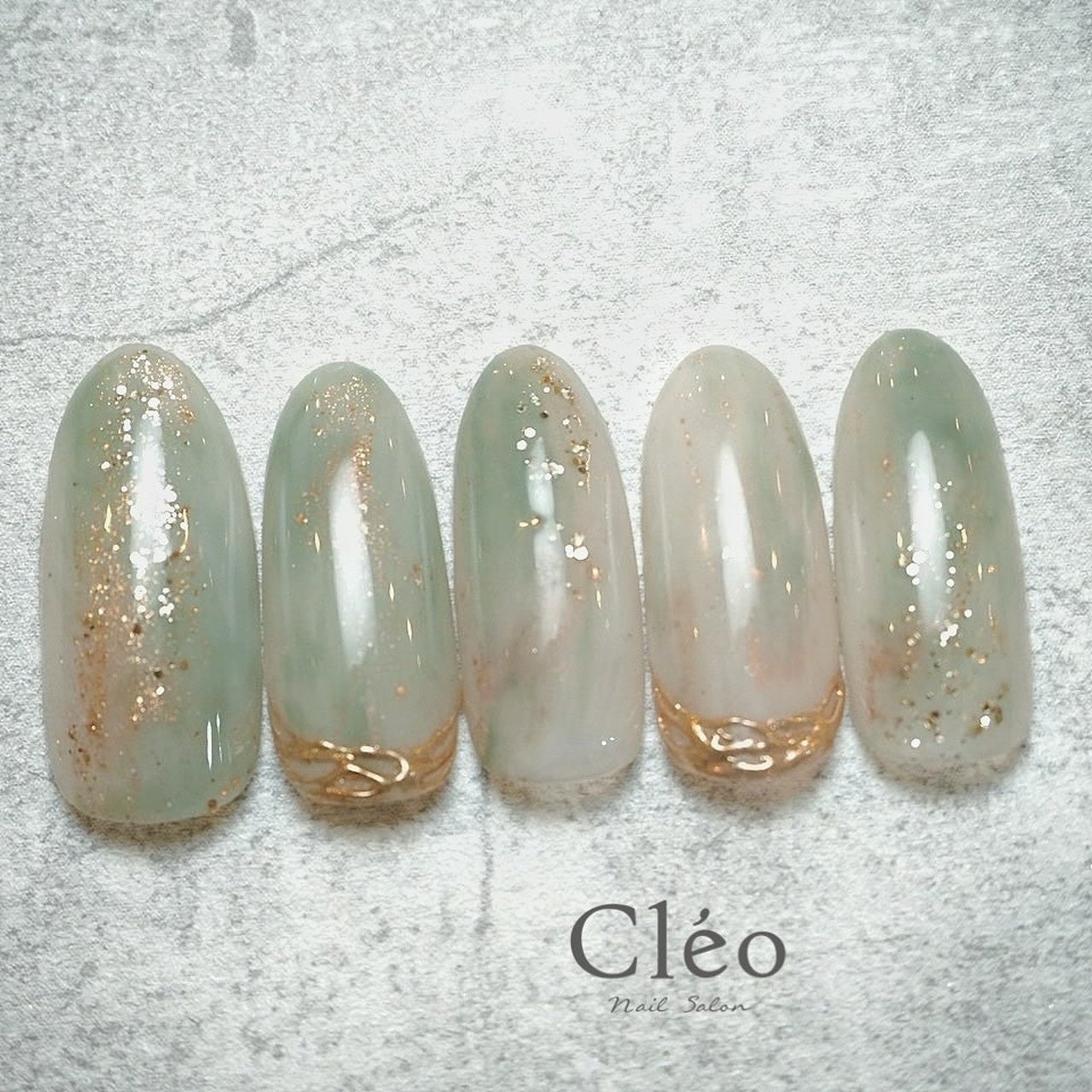 春/ハンド/ニュアンス/ミラー/ホワイト - nailsalon_cléoのネイル