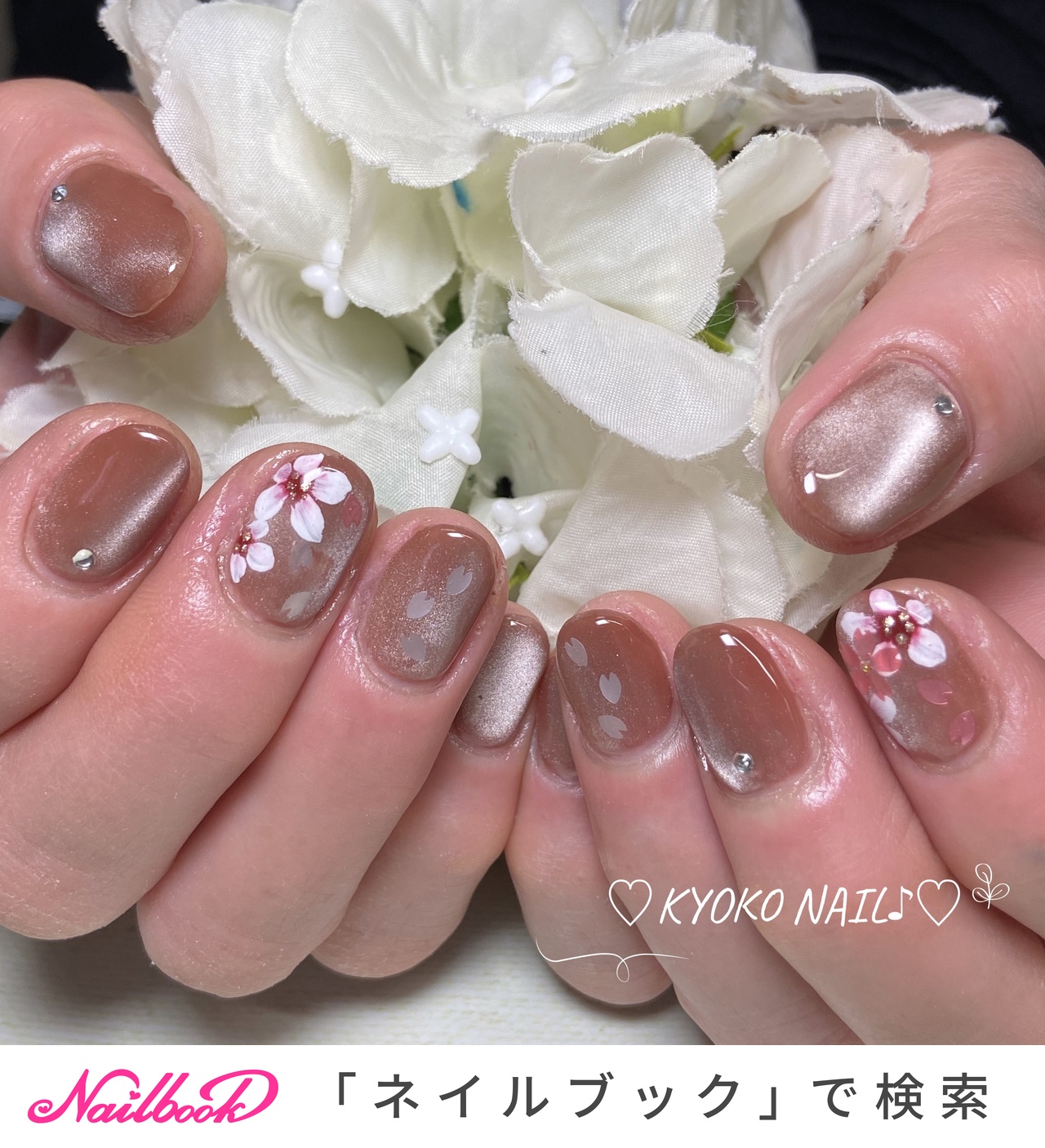 高品質♡ジェルネイルシール3D ハンド ZX-3135 ✿︎ 花柄 薄め