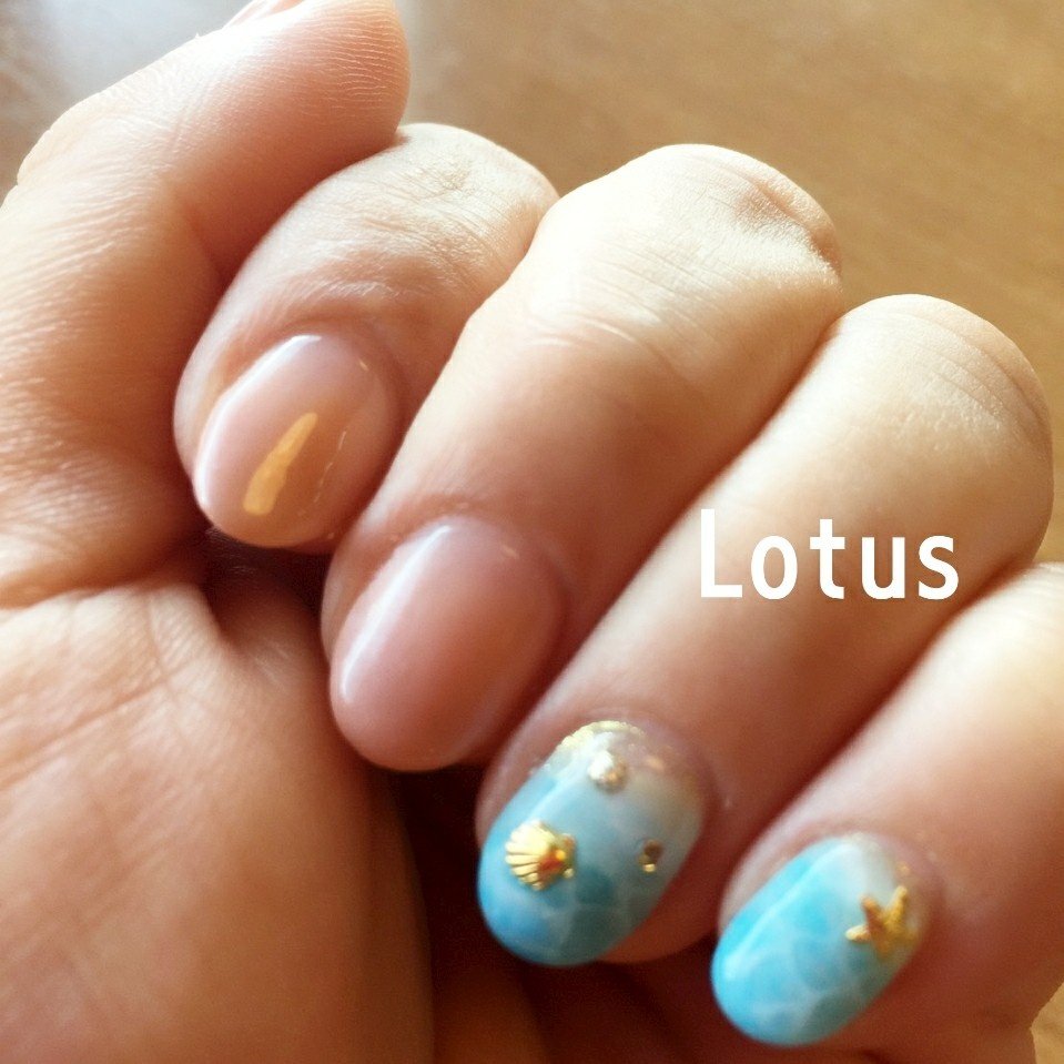 夏 海 浴衣 オフィス ハンド 自宅ネイルサロンlotus Mayaのネイルデザイン No ネイルブック