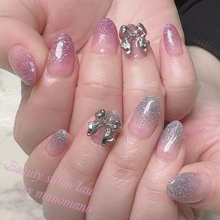 ラメ/リボン/ギャラクシーのネイルデザイン｜ネイルブック 