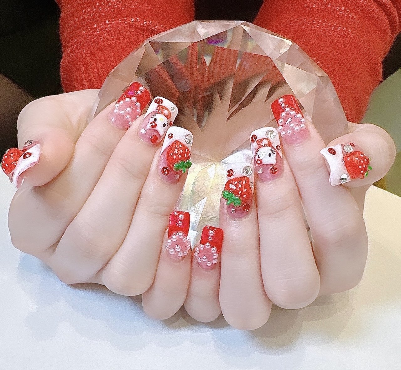 春/オールシーズン/旅行/女子会/ハンド - みかん🍊のネイルデザイン[No