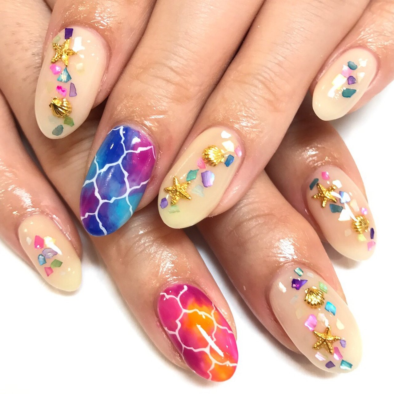 夏 海 リゾート ライブ ハンド Anetomoのネイルデザイン No ネイルブック