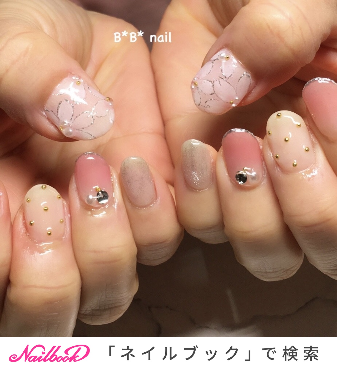 春/成人式/入学式/デート/フラワー - B*B*nailのネイルデザイン[No.8690585]｜ネイルブック