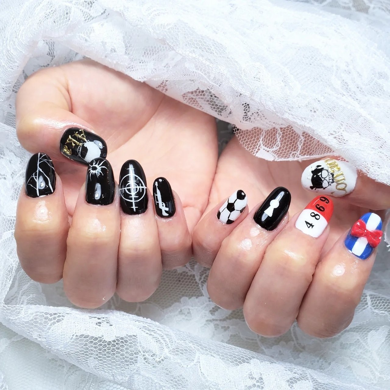 推し活/ハンド/痛ネイル/ミディアム/オーバル - Nail＆Spa