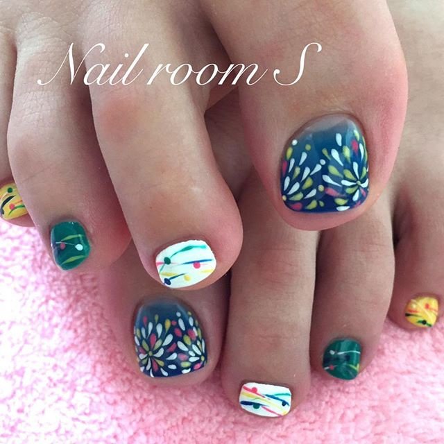 夏 海 浴衣 デート フット ｎailroom ｓ Shiho Hiratouのネイルデザイン No ネイルブック