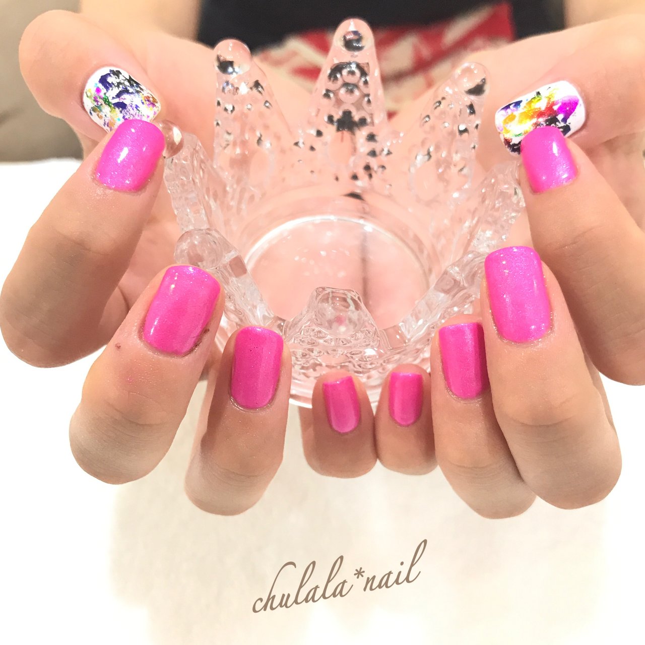 夏 浴衣 ライブ ハンド ワンカラー Nail Salon Luluのネイルデザイン No ネイルブック