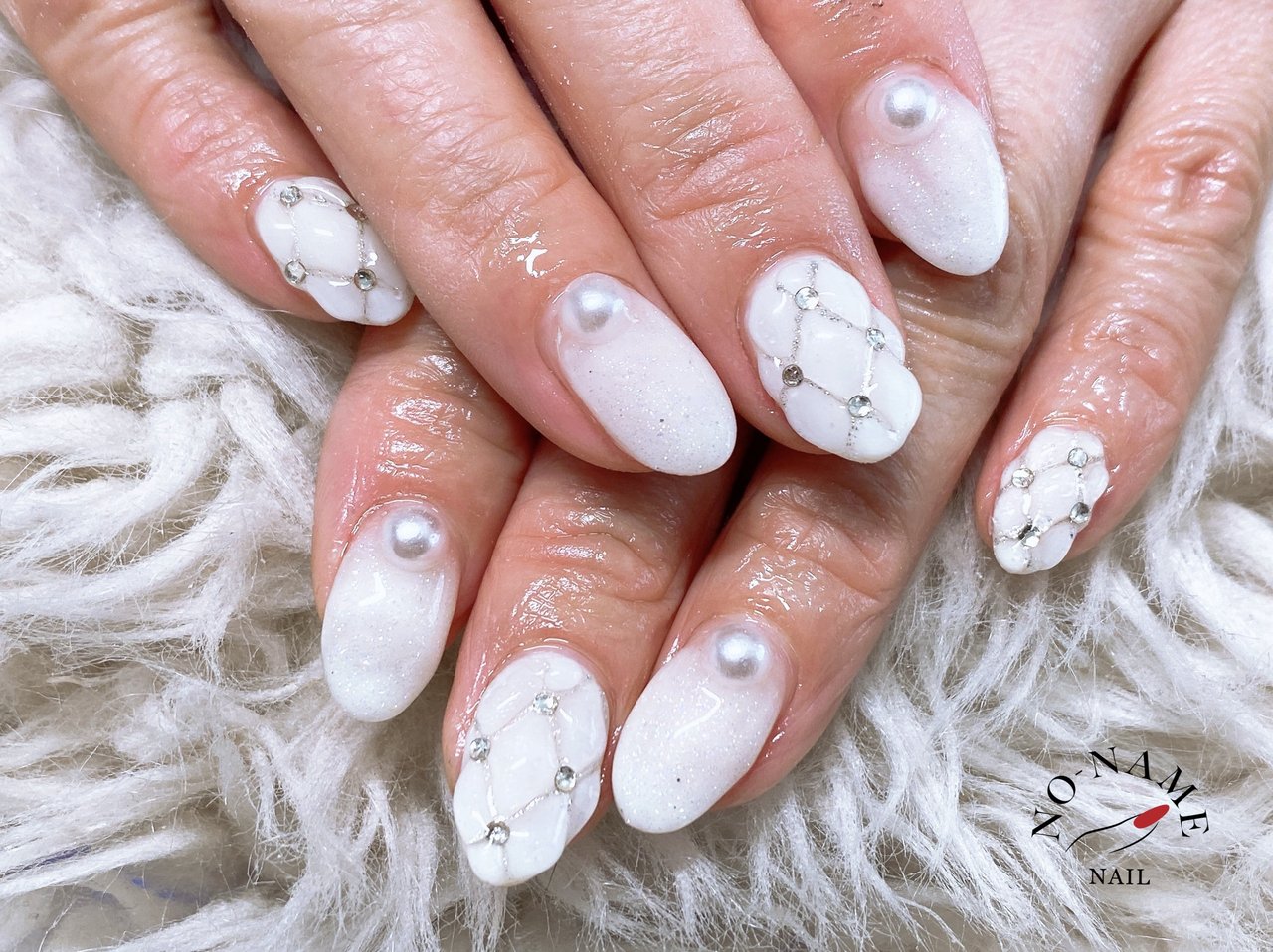 ハンド/キルティング/ホワイト/ジェルネイル/お客様 - sonomiのネイル