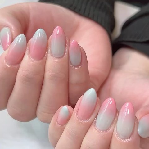 春/グラデーション/ピンク/水色 - Nail✽SyuSyu✽ネイルシュシュの