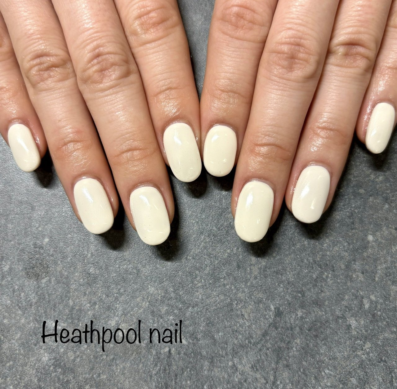 ハンド/ワンカラー/ホワイト/ジェルネイル - heathpoolnailのネイル