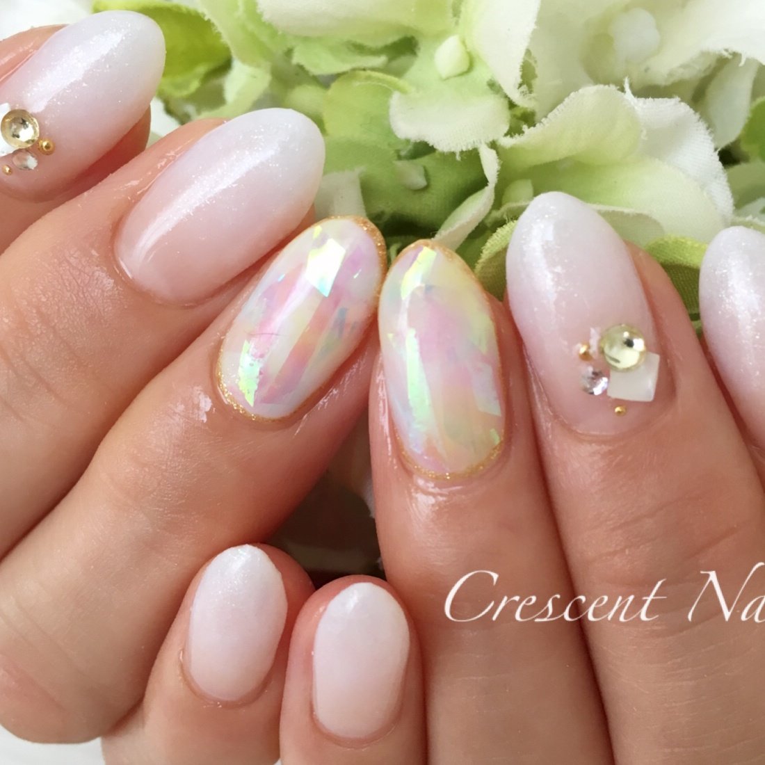 ハンド オーロラ ジェル お客様 Crescent Nail クレセントネイルのネイルデザイン No ネイルブック