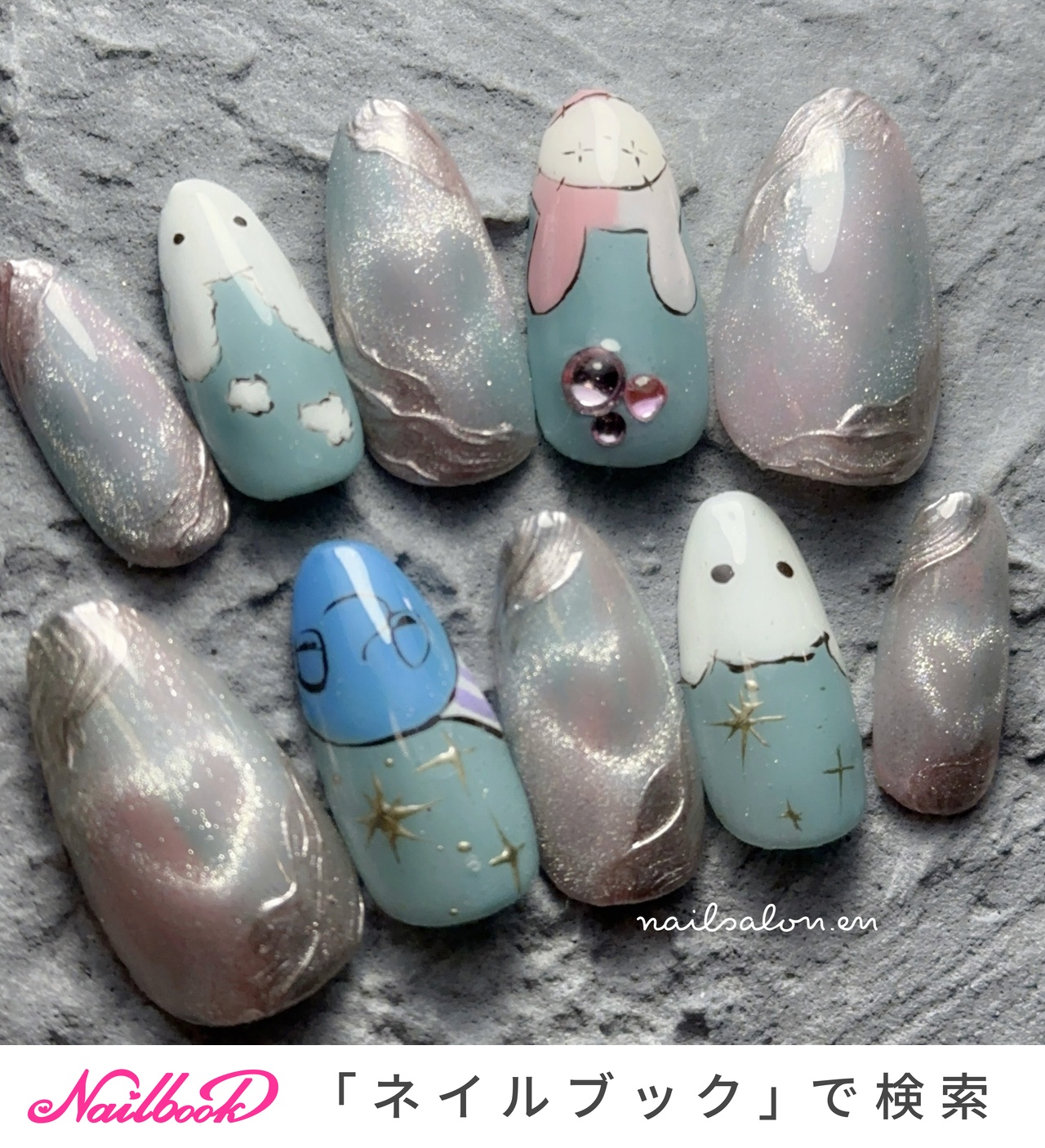 秋/冬/オールシーズン/ハンド/ミディアム - ネイルサロン縁・佐藤