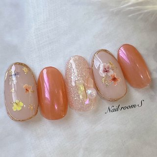 ドライオレンジ とり 15枚＋押し花