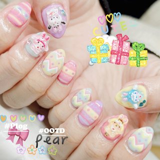 お客様持ち込みパーツ 🩷 #4月 #4月ネイル #可愛い #可愛いネイル #ジェル #インスタネイル #春ネイルデザイン #個性派 #派手ネイル #手書きアート #アートし放題 #ニュアンスネイルデザイン #明石#高砂#姫路#加西三木#加古川#加古川ネイルサロン #加古川市 #加古川自宅サロン #オールシーズン #旅行 #パーティー #デート #ハンド #個性派 #ミディアム #ポイント #パステル #ジェルネイル #お客様 #Pear 加古川市ネイルサロン #ネイルブック