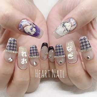 女子会/千鳥柄/#ブルーロックのネイルデザイン｜ネイルブック