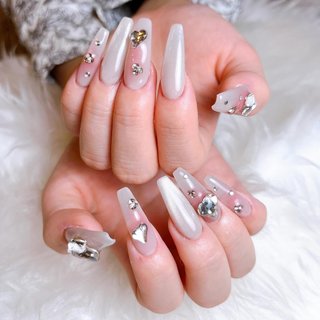 シンプル/マグネット/ジェルネイル - ATELIER NINEのネイルデザイン[No