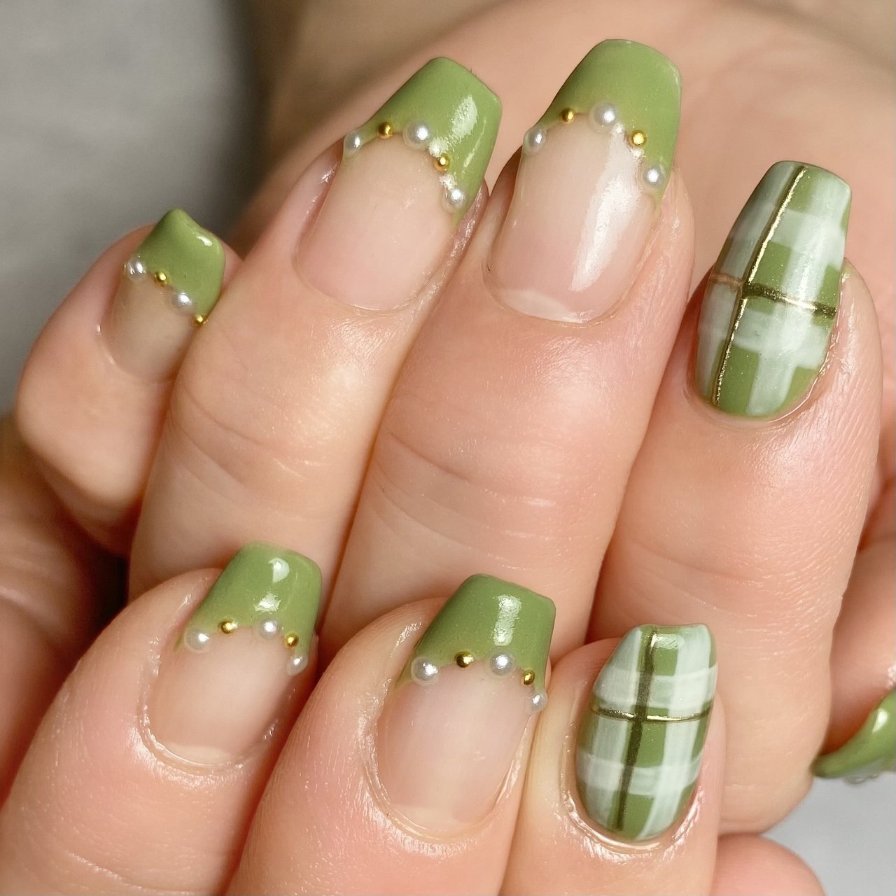 春/オールシーズン/ハンド/フレンチ/チェック - Nail Classyのネイル 