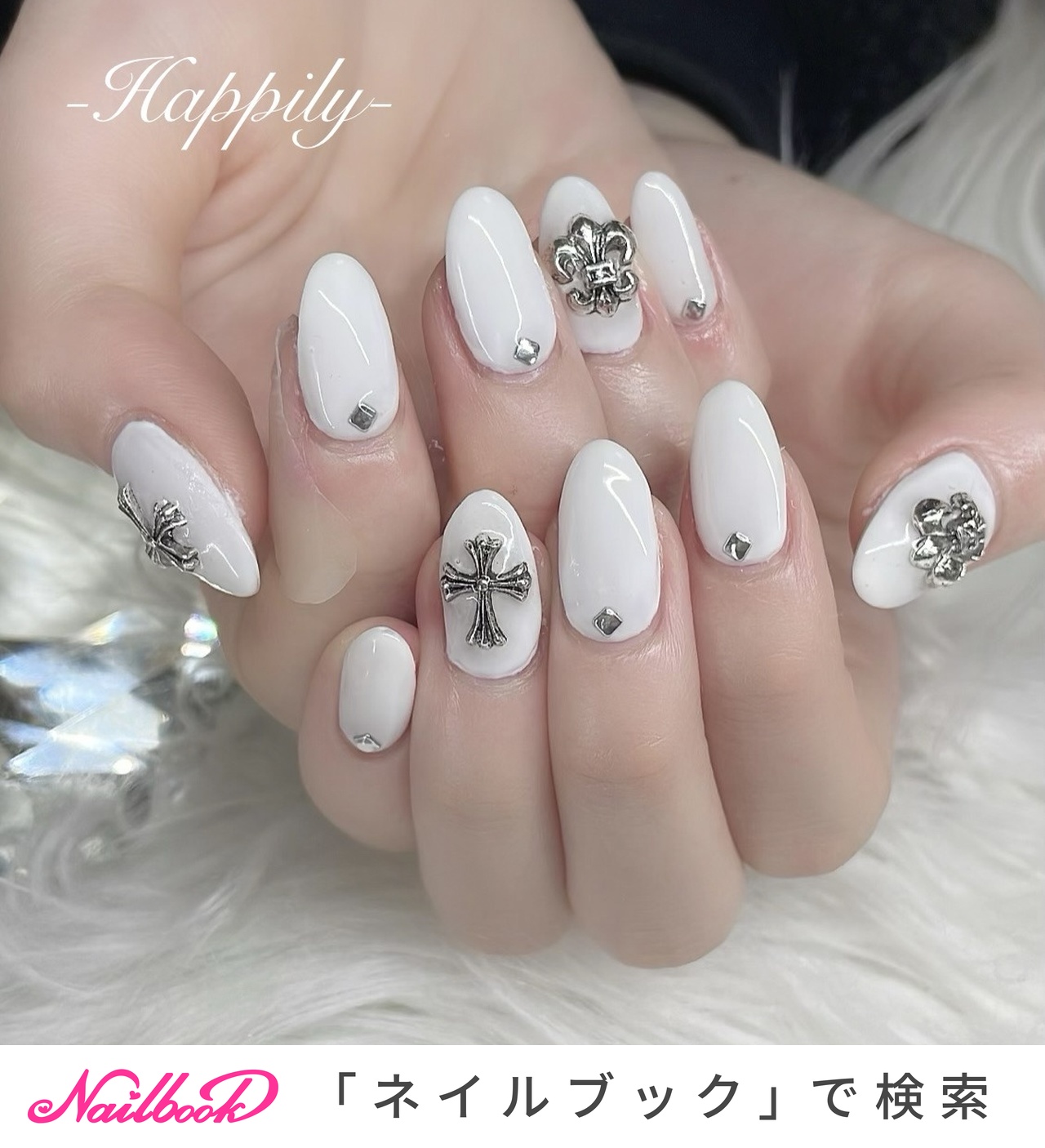 No24.ネイルパーツ☆ユリの紋章☆3D クロムハーツ風パーツ】百合の紋章 | Nail Shop Nail smile