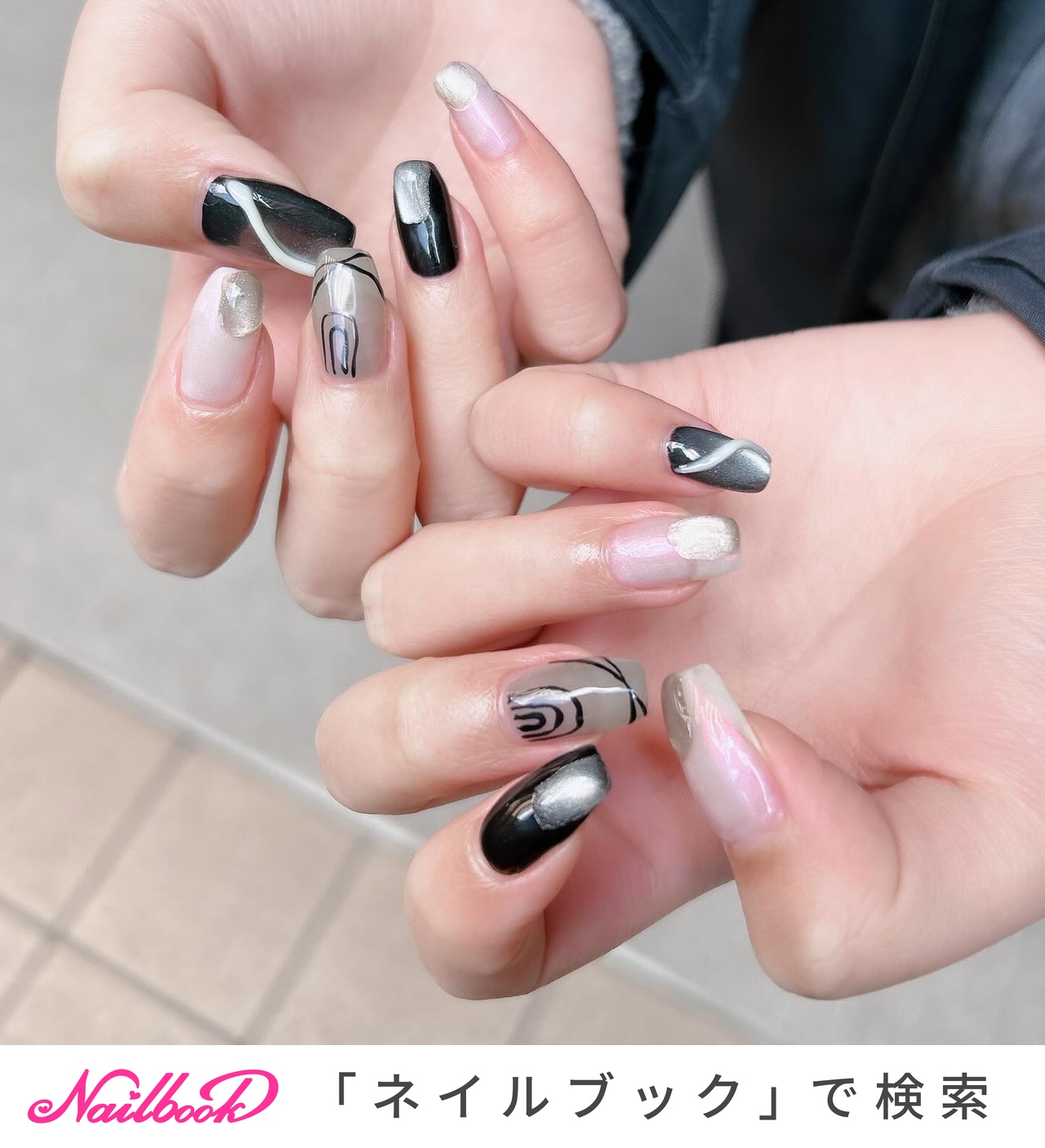 手が綺麗に見えるネイル/オールシーズン/ハンド/ニュアンス/マグネット yuyu nail 【アートもできる深爪サロン】のネイルデザイン[No.8716268]｜ネイルブック