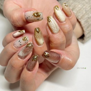 ブラウン/#マイカネイルのネイルデザイン｜ネイルブック 