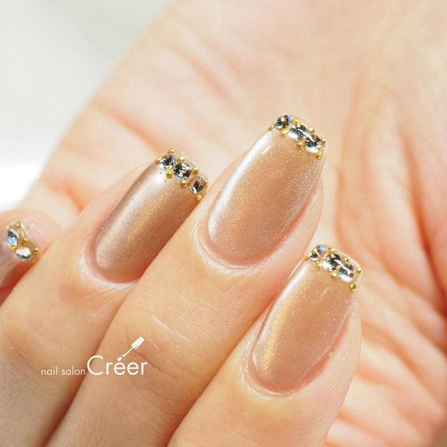 65))フレンチガーリー ストーンネイル ネイルチップ シンプル うるうる 65))フレンチガーリー ストーンネイル ネイルチップ シンプル うるうる