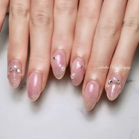 ポイント/#桃色ネイルのネイルデザイン｜ネイルブック