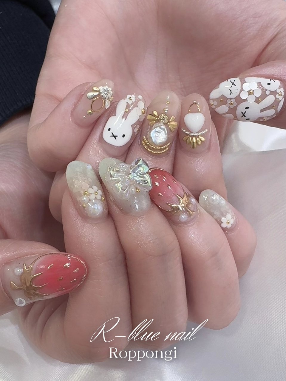 René 美品✨ルネ　ベビーピンク系コットンツイード 38 優しい雰囲気おリボン René 美品✨ルネ ベビーピンク系コットンツイード 38 優しい