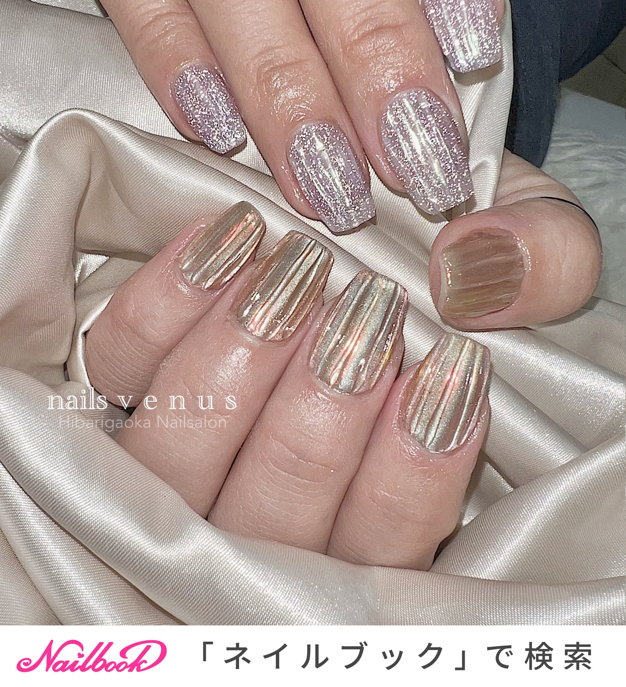 手が綺麗に見えるネイル/春/入学式/オフィス/ハンド ひばりヶ丘ネイルサロンNAILS VENUS（ネイルズヴィーナス）のネイルデザイン