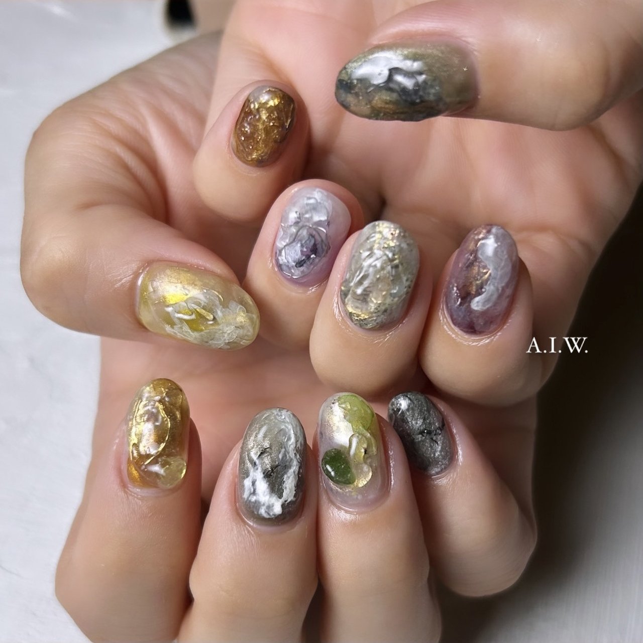 ハンド/ニュアンス/個性派 - 後藤カナ🐠🧡A.I.W. nail & Eyebrow