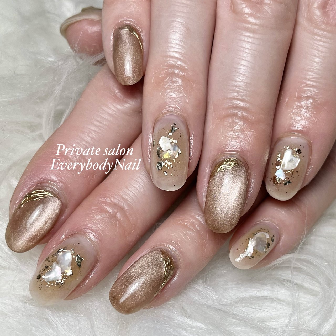 No.332 ネイルチップ ジェルネイル ニュアンス キラキラ マグネット