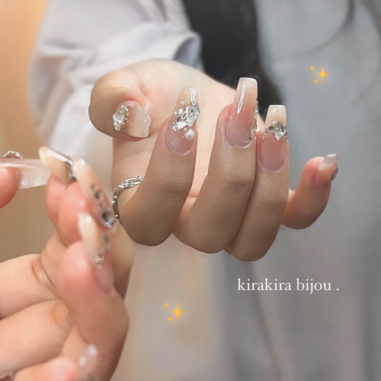 シンプル/フレンチ/リボン/ワンホン/韓国 - aimi__nailのネイル