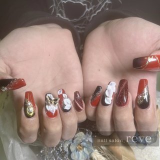 卒業式ネイル#3dネイル#春ネイル#パラジェル#中崎町ネイルサロン#梅田ネイルサロン#長さ出しのできるサロン#アクリルスカルプチュア#メンズネイル# #成人式 #卒業式 #入学式 #ハンド #3D #マグネット #ロング #スクエア #レッド #ブラック #シルバー #ジェルネイル #お客様 #みぃ #ネイルブック