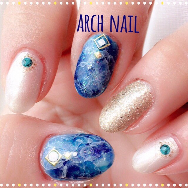 夏 旅行 海 リゾート ハンド あーちのネイルデザイン No ネイルブック