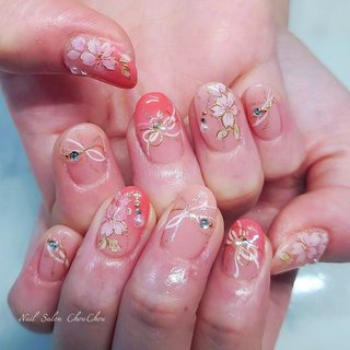 Amazon | Sucodver ネイルシール 和風 和柄 正月 桜 花びら 花火
