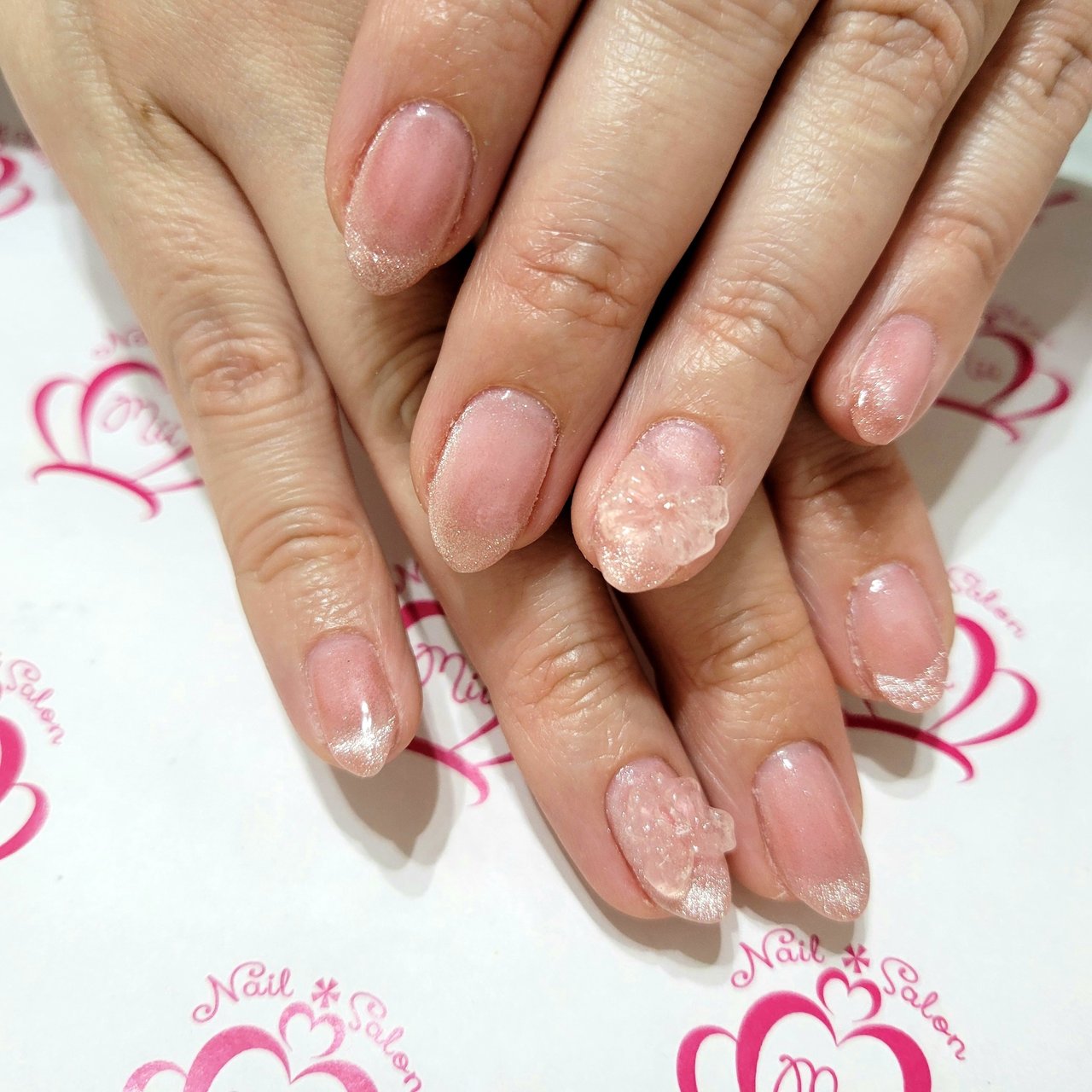 マグネット/リボン/ピンク - Nail salon Miiのネイルデザイン[No 