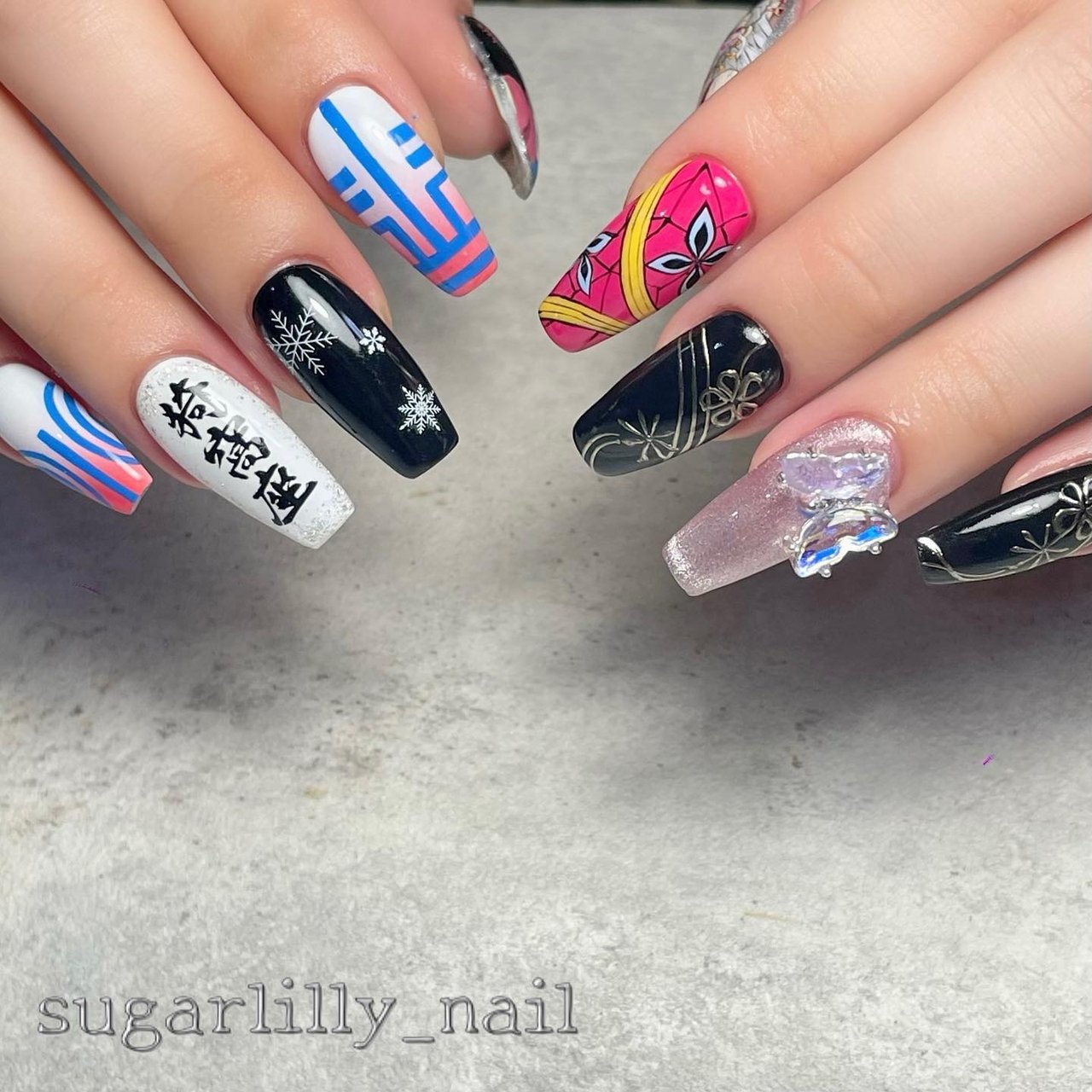 ハンド/痛ネイル/ロング/スクエア/ホワイト - yuriのネイルデザイン[No