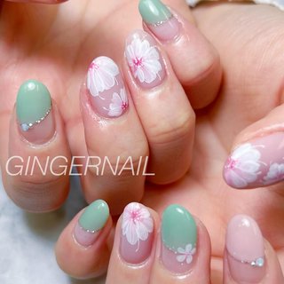 2024年】新着順｜#桜餅カラーのネイルデザイン｜ネイルブック 