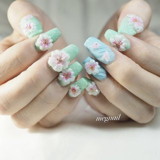 2024年】新着順｜フラワー/#桜餅ネイルのネイルデザイン｜ネイルブック 