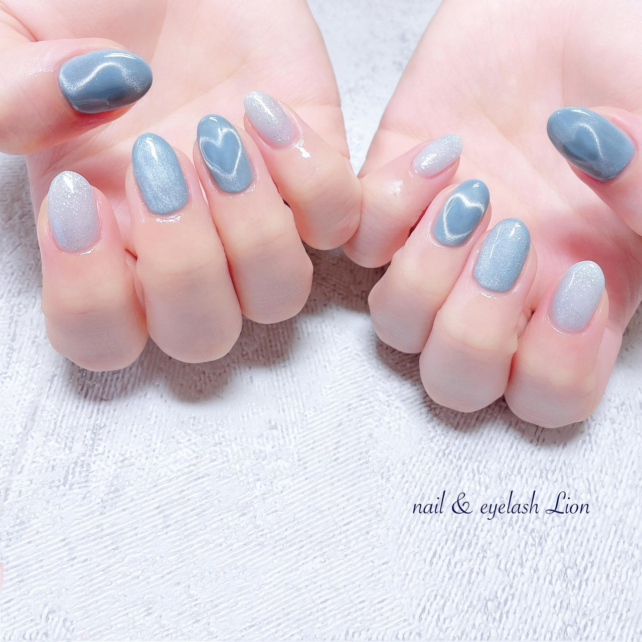 春/ハンド/ハート/マグネット/ミディアム - lionnail_yoshinoのネイル 