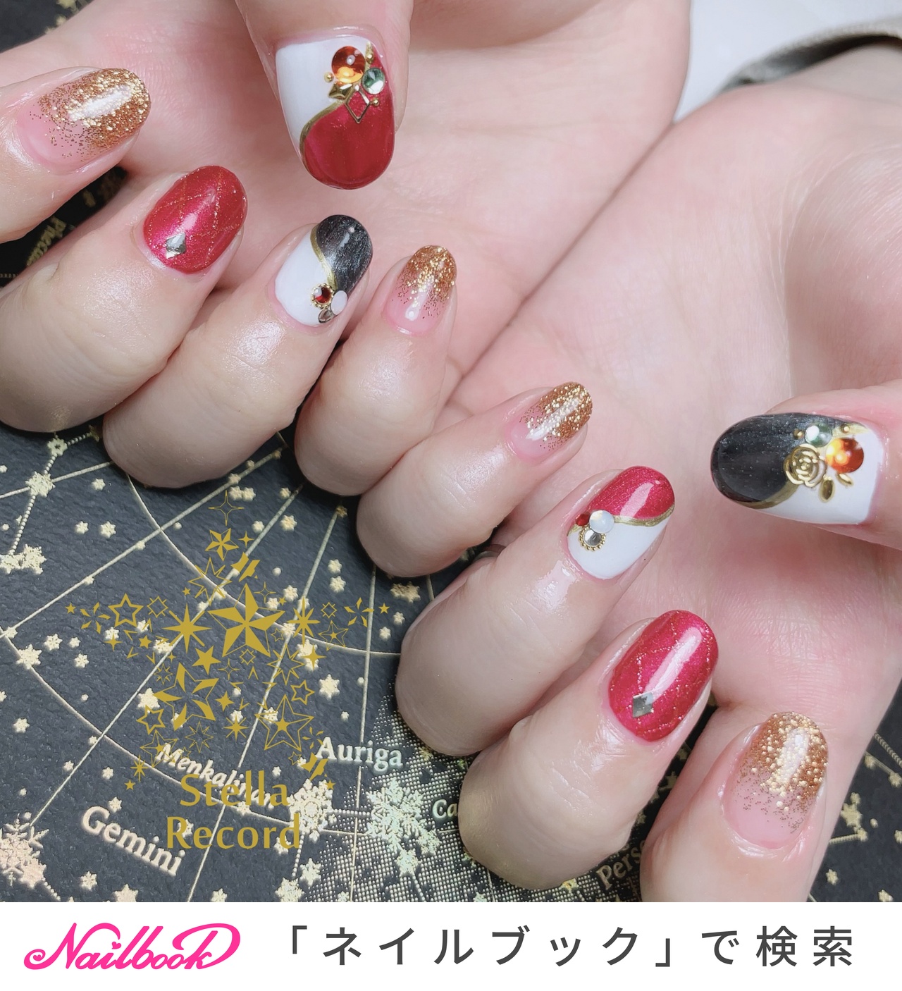 おすすめ順｜#ハーツラビュル寮のネイルデザイン｜ネイルブック