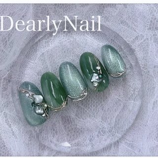 人気順｜シルバー(銀)/エメラルドグリーンのネイルデザイン｜ネイルブック 