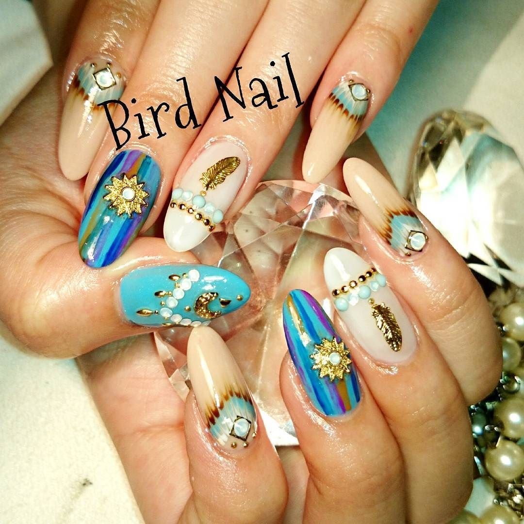 夏 海 リゾート パーティー ハンド ｂｉｒｄ ｎａｉｌのネイルデザイン No ネイルブック