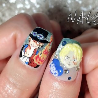 おすすめ順｜3D(エンボス/立体)/#ワンピースネイル⁡のネイルデザイン  