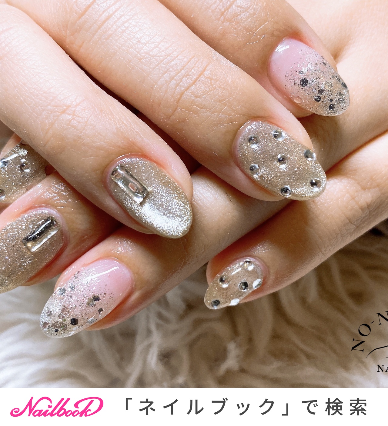 yun　美品⭐︎mogahna ネイルアート用品 シルバー 1280_lc
