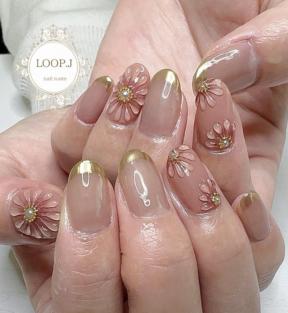 61)) ぷっくり ネイルチップ ミラーネイル 個性派ネイル フレンチガーリー 23))フレンチガーリー ネイルチップ ピンク ぷっくり ミラー