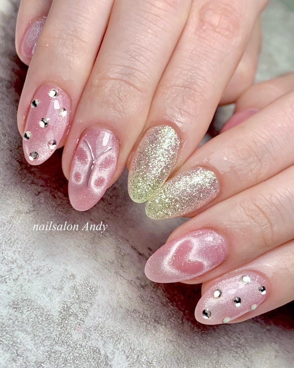 ハート/マグネット/ギャラクシー - nailsalon Andyのネイル