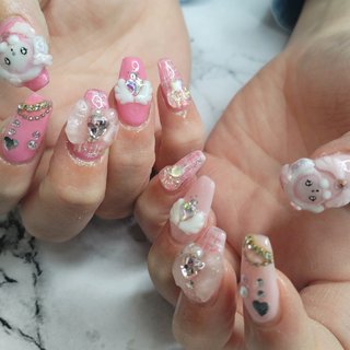 Misaki様　ご確認ページ　3dネイルパーツ お客様nail💅 飼い猫ちゃんの3Dを作らせていただきました🐱 #3d