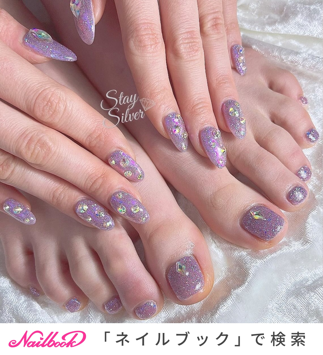 春/ワンホン/韓国/パープル - IKUMI🐼のネイルデザイン[No.8747951  